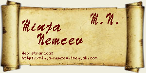 Minja Nemčev vizit kartica